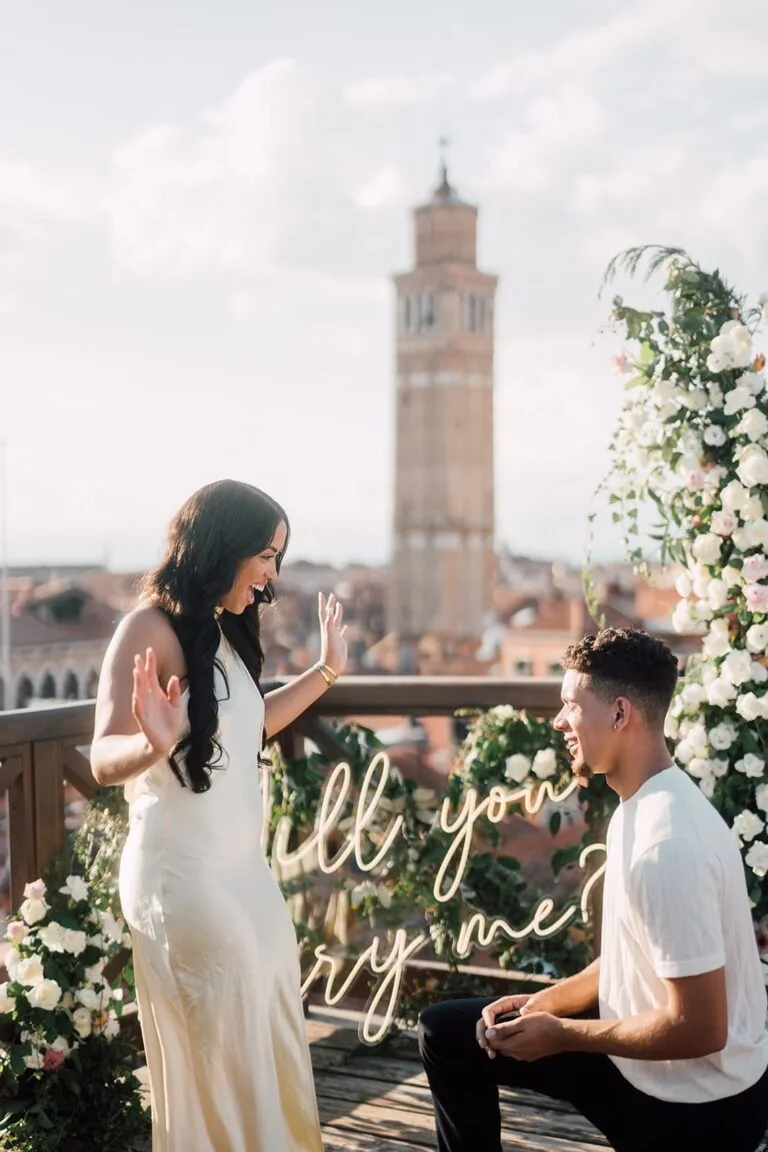 Romantic Venice Proposal LED Will You Marry Me sign 2496